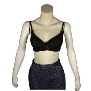Women Black Lace Padded Bra
